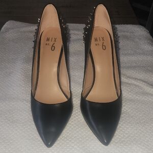 Mix No. 6 Black Studded Heels